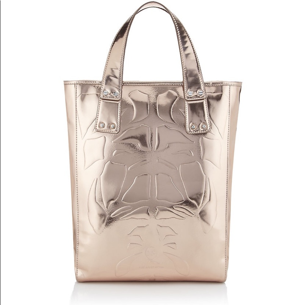 McQ Alexander McQueen Rose Gold Kingsland Tote